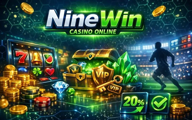 NineWin Casino login page hero banner